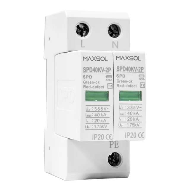 Protector industrial contra sobretensiones de 20–40 kA para carril DIN